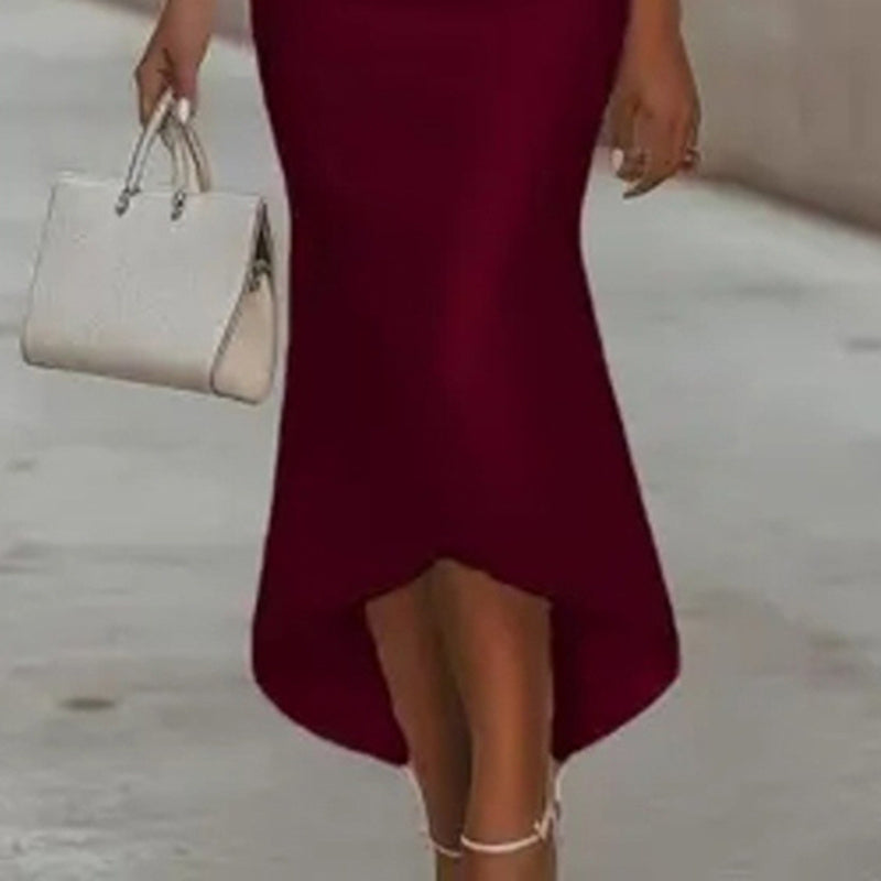 Women's Elegant V-Neck Satin Maxi Evening Dress - Sexy Bodycon Gown With Back Zipper For Party & Formal Occasions