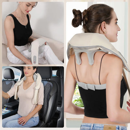 Rechargeable Shiatsu Neck Massager For Relieve Neck Pain And Relax Neck, Home And Car Holiday Gift