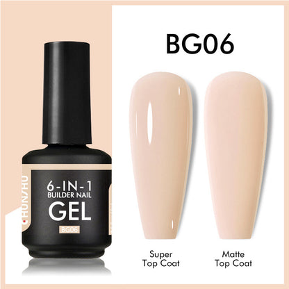 6 IN 1 Extension Gel 15ML Builder Nail Gel In A