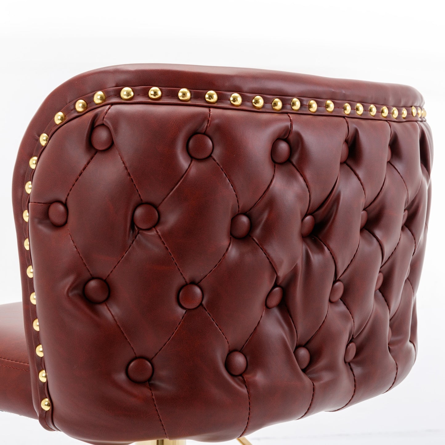 A A Furniture Swivel Barstools Adjustable Height, Modern PU Upholstered Stools - set of 2