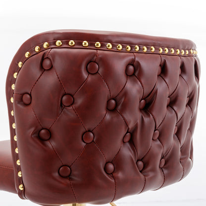 A A Furniture Swivel Barstools Adjustable Height, Modern PU Upholstered Stools - set of 2