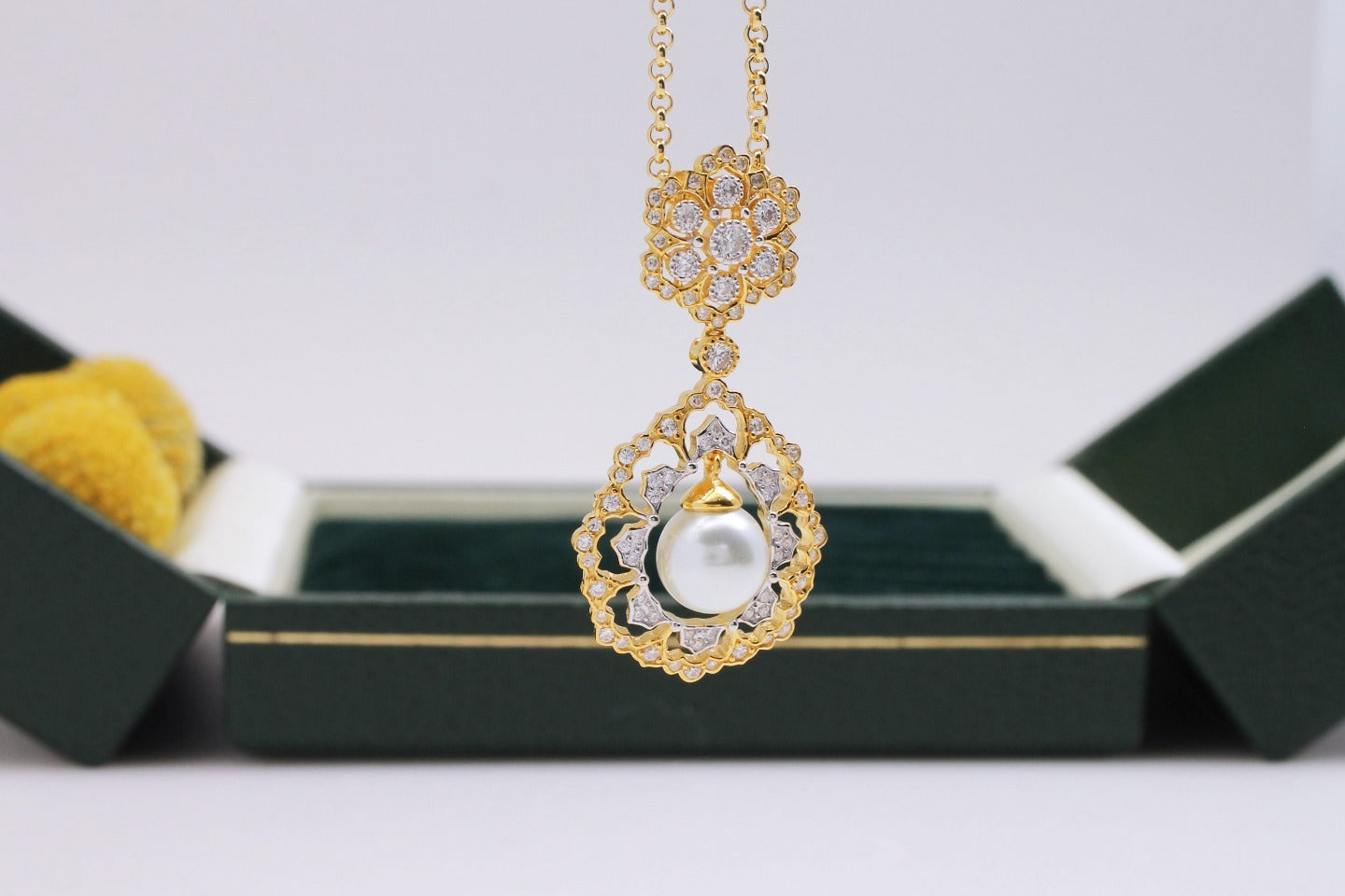 Light Luxury 925 Silver Gold Bead Pendant