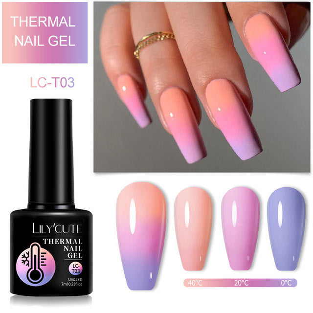 Color Changing Thermal Gel Nail Polish Winter