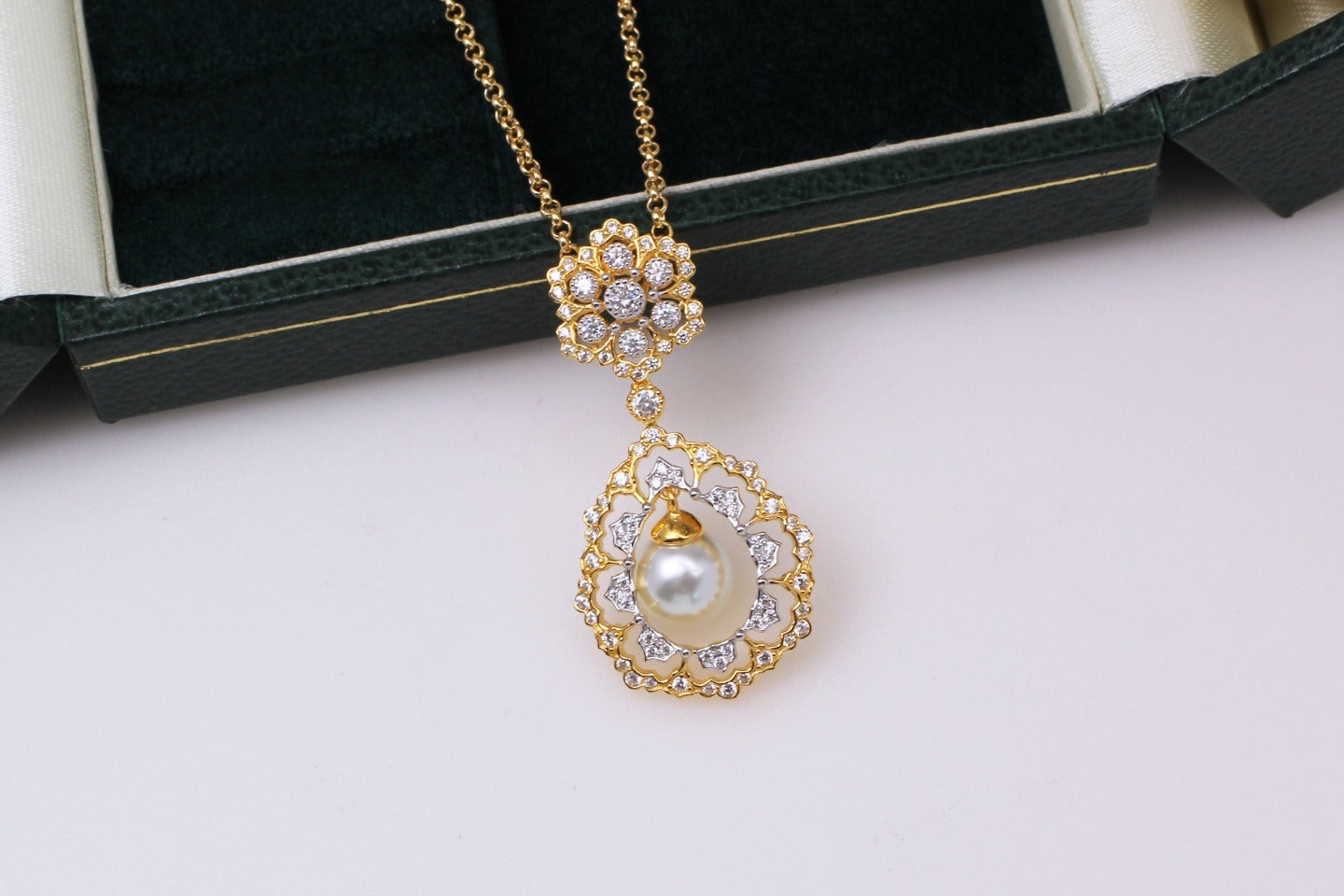 Light Luxury 925 Silver Gold Bead Pendant