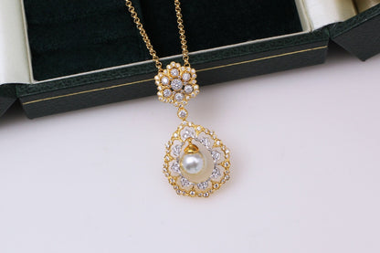 Light Luxury 925 Silver Gold Bead Pendant