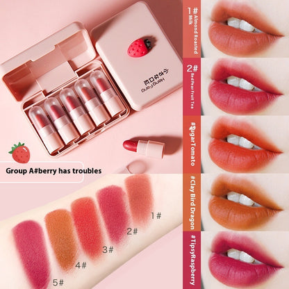 Fog Feeling Capsule Lipstick Matte Finish White Sample