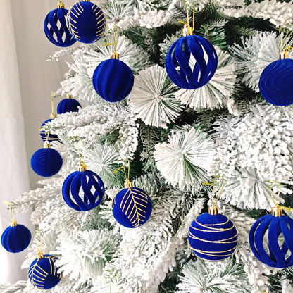 6cm 30 Christmas Decorations Electroplated Plastic Painted Ball Christmas Ball Set Round Ball Pendant