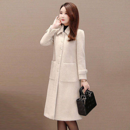 Women's New High-quality Slim Thin Woolen Coat