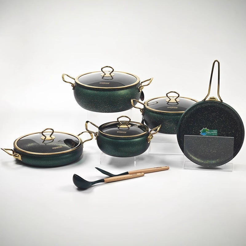 Household Fashion Gangyan Marble Non-stick Pot Set