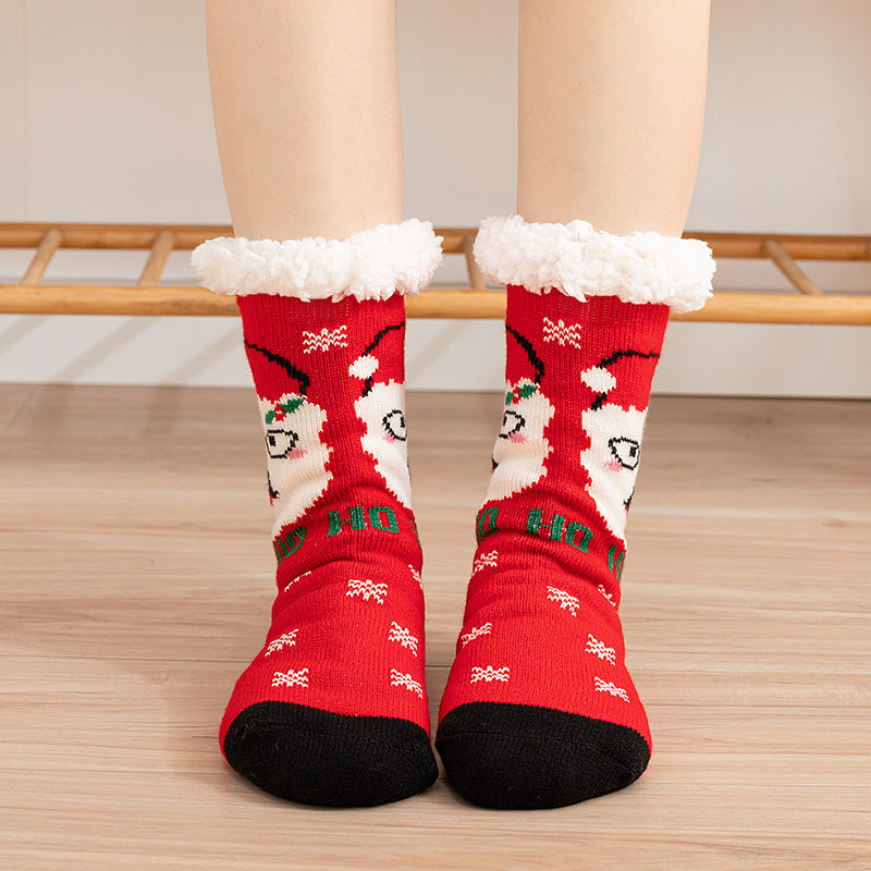 Household Fashionable Winter Christmas Floor Socks