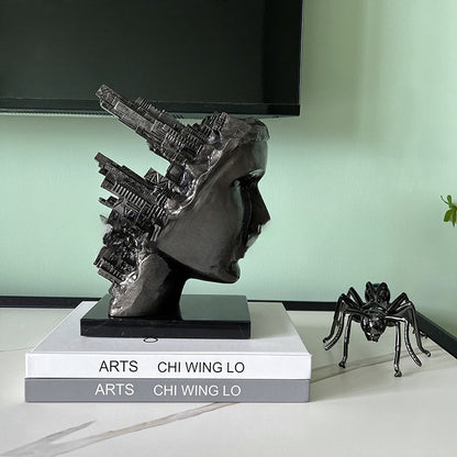 Modern Light Luxury Building Wind Incomplete Head Portrait Decoration Office Desk Surface Panel Soft Decoration