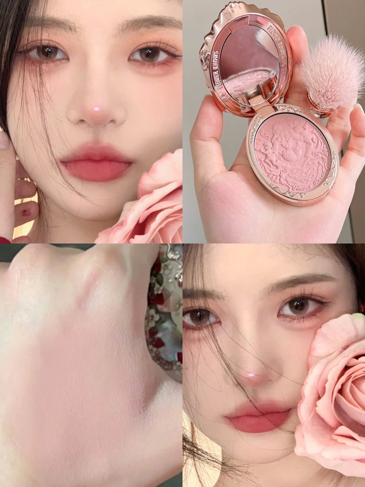 Flower Knows Strawberry Rococo Series Embossed Blush Velvet Matte Lip Glaze