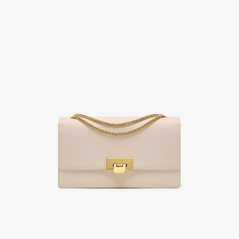 Sac à bandoulière tendance en cuir pour femme avec chaîne