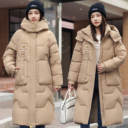 Detachable Hat Women's Mid-length Thickened Women's Coat