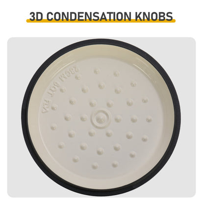 Cast Iron 6QT Cooking Pot - Gradient Blue - Includes Two Silicone Gloves - Enamel Pot