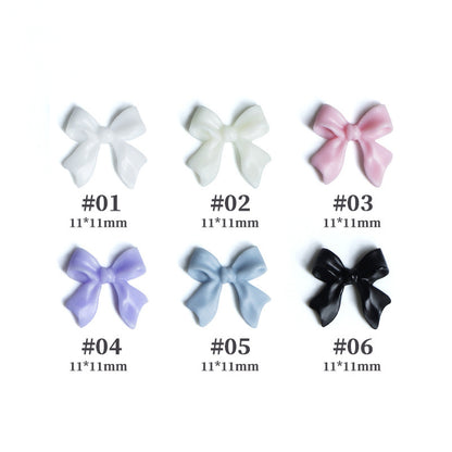 30 PCs Boxed Resin Bowknot Nail Ornament