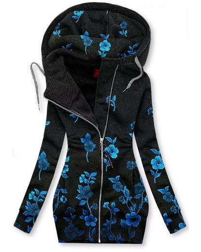 Women's Long-sleeved Zip Hoodie