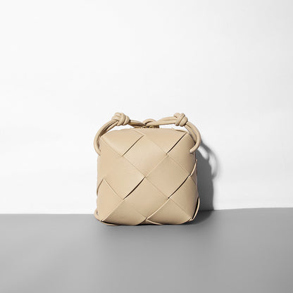 New Woven Box Rhombus Diagonal Bag