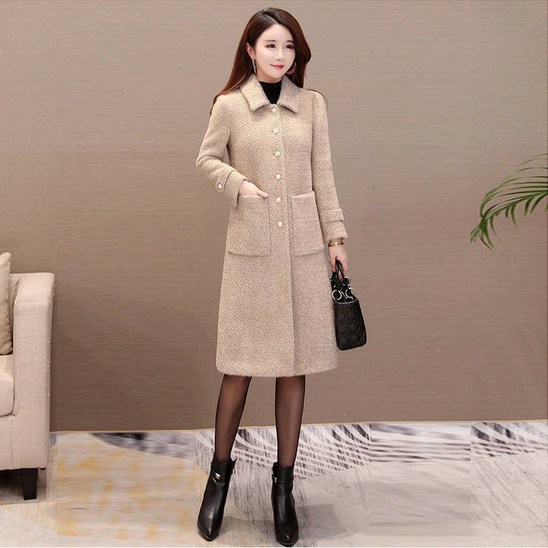 Women's New High-quality Slim Thin Woolen Coat