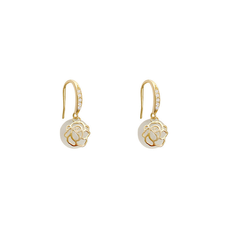 Light Luxury Flower Opal Earrings