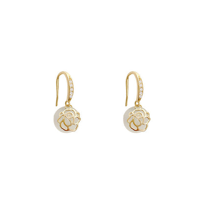 Light Luxury Flower Opal Earrings