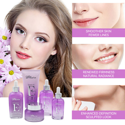 DR.ROSEVA 5Pcs Private Label Skincare Set Anti-Acne Dark Spot Remover Face Toner Cream Whitening Vitamin E Skin Care Sets