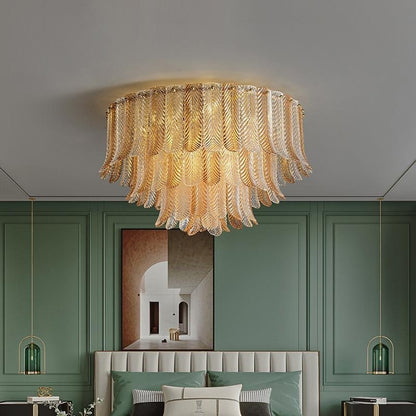 Modern Light Luxury Bedroom Ceiling Lamp Simple Copper