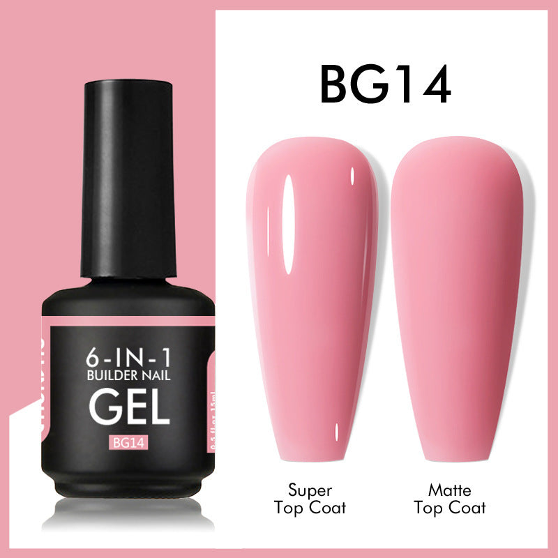 6 IN 1 Extension Gel 15ML Builder Nail Gel In A