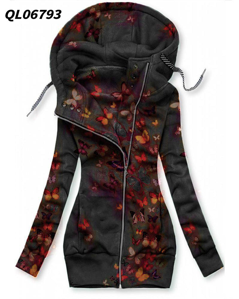 Women's Long-sleeved Zip Hoodie