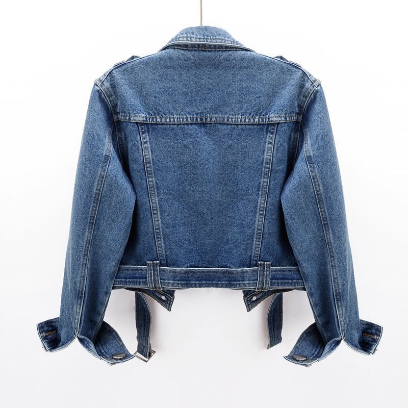 Manteau court en denim de coton de sport