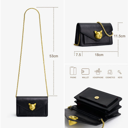 Niche Light Luxury Leather Women's Fashion Chain Messenger Bag