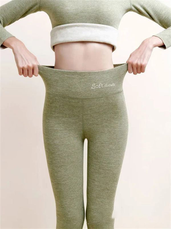 Women's Outer High Waist Hip Lift Leggings Fleece-lined Shark Pants