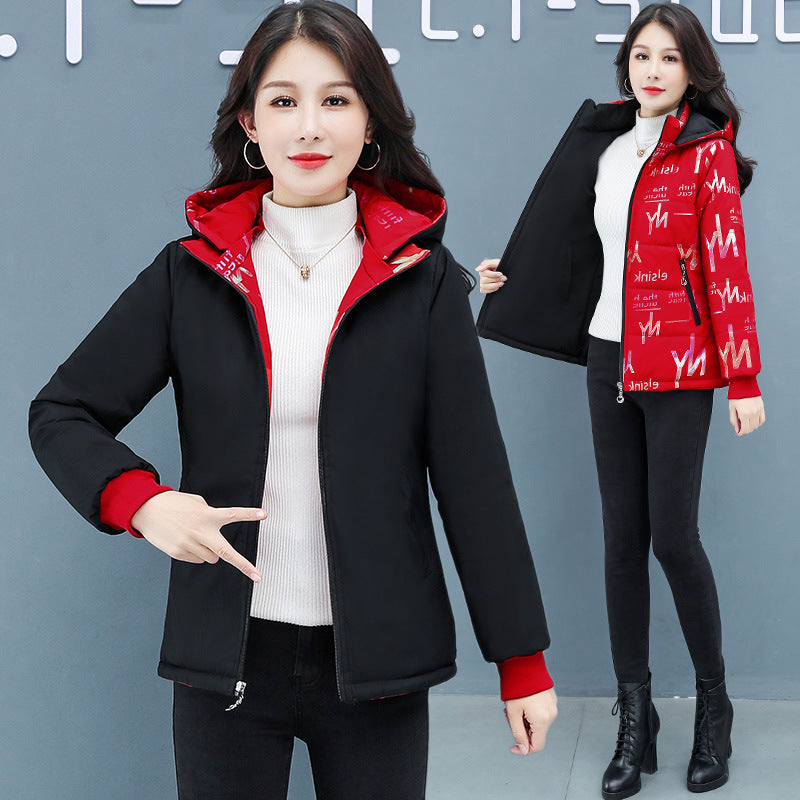 Women's Double-sided Down Cotton-padded Jacket Winter