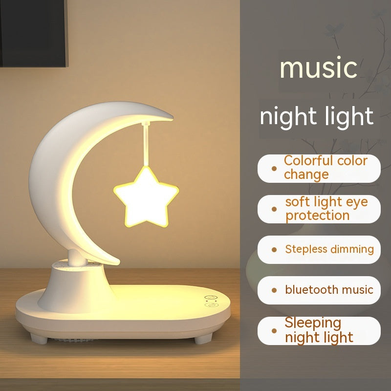 Bluetooth Speaker Bedside Seven-color Atmosphere Small Night Lamp Wireless Charging