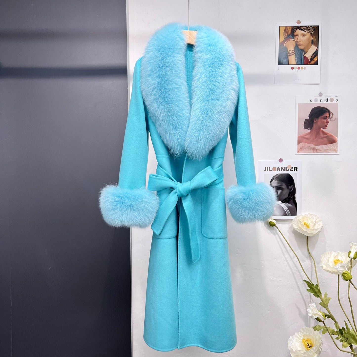 Autumn And Winter Fur Coat Cashmere Double-sided Coat Women's Long