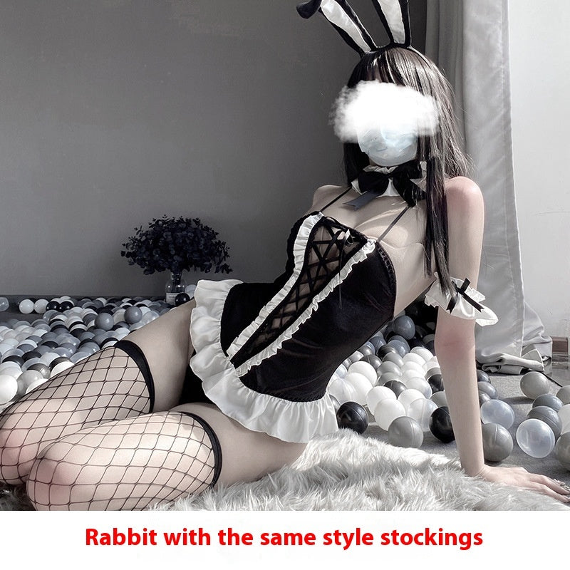 Cute Bunny Uniform Suit Siamese Short Skirt