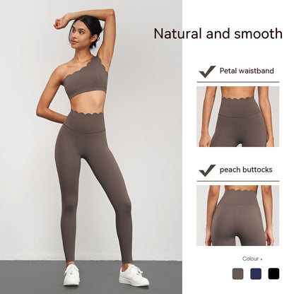 High Top Sports Leggings Peach Hip Running Yoga