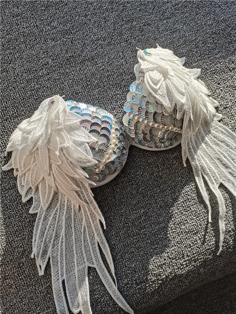 Handmade Sequined Mermaid Scale Bikini Lingerie (Luxury)