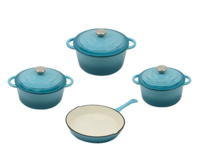 Enamel-Cast Iron Cookwares Enamel Combination Set Frying Pan Stew Pot Set