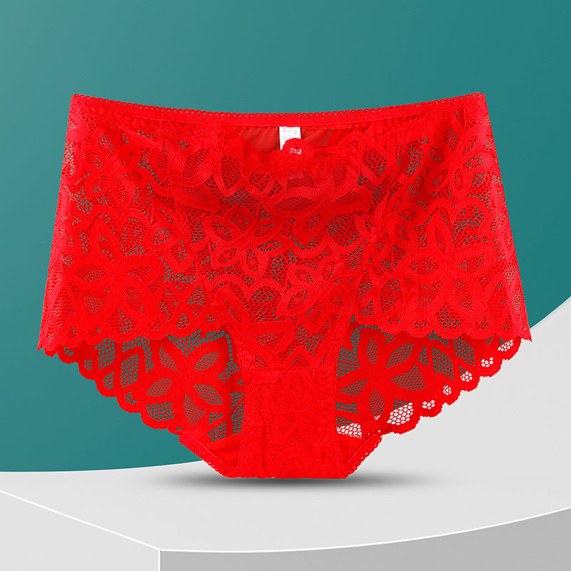 Fashion Women's High-waisted Panties Hollow Out