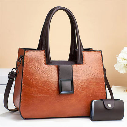 Retro Pattern Two Piece Set Large Capacity Women's Bag