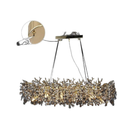 Luxury Crystal Simplicity French Atmosphere Restaurant Branch Chandelier