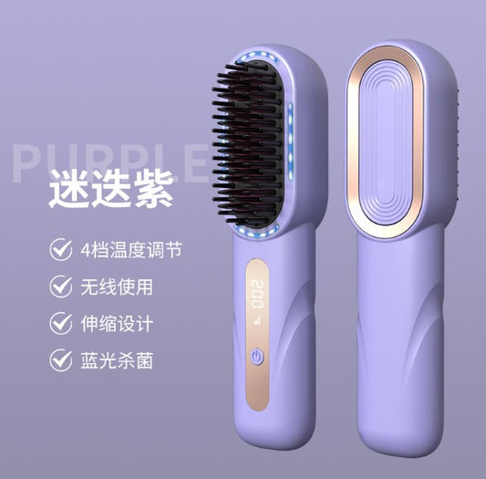 New mini rechargeable hair straightening comb, portable, fashionable, good quality, negative ion hair care, smooth hair care, wireless hair straightening comb