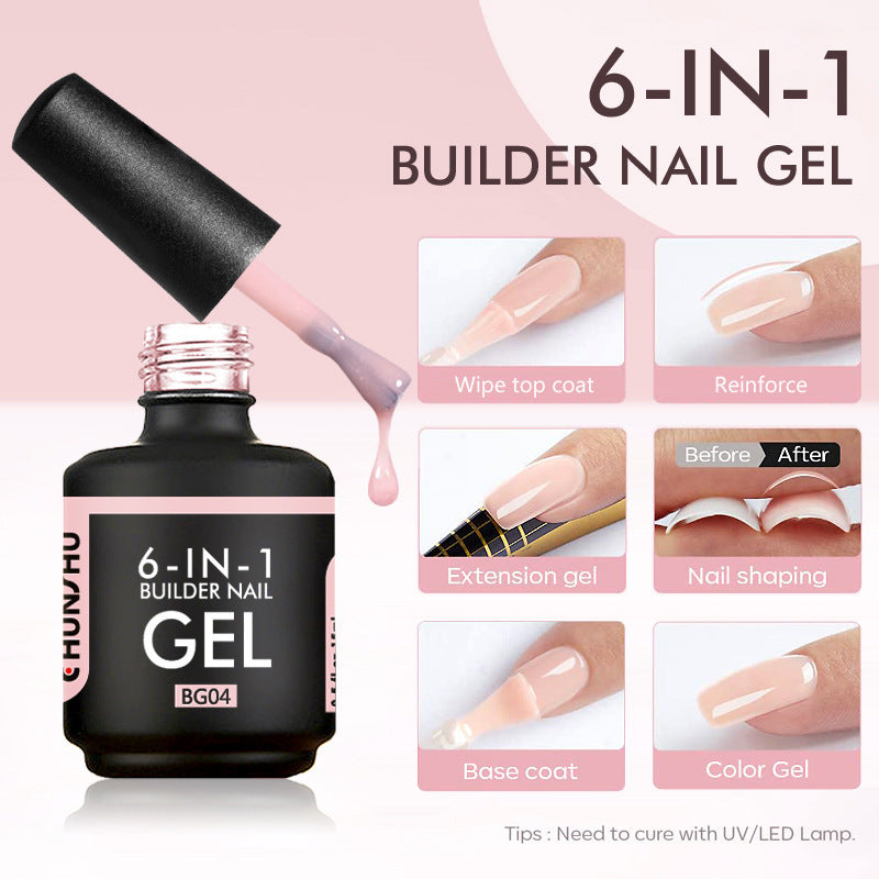 6 IN 1 Extension Gel 15ML Builder Nail Gel In A