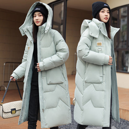 Detachable Hat Women's Mid-length Thickened Women's Coat