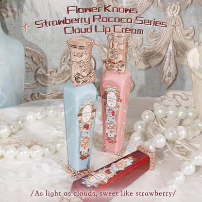 Flower Knows Strawberry Rococo Series Embossed Blush Velvet Matte Lip Glaze