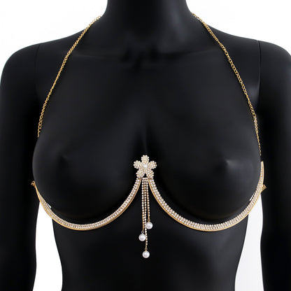 Diamond Tassel Chest Necklace Accessories Body Chains
