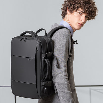 Men's Large Capacity Business Travel Waterproof Expandable Backpack