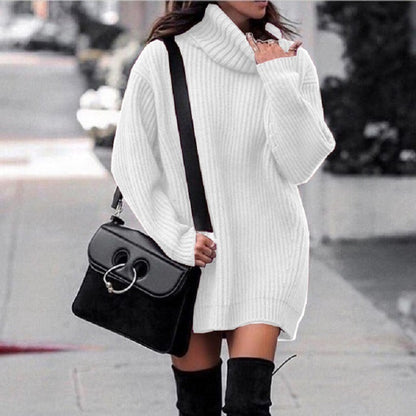 Fashionable Knitted Dress Sweaters Women's Clothing