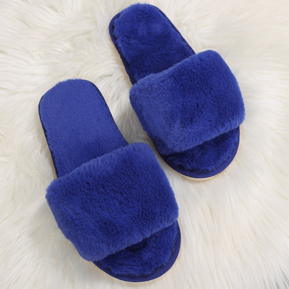 Women's Indoor Plush Flat Slippers